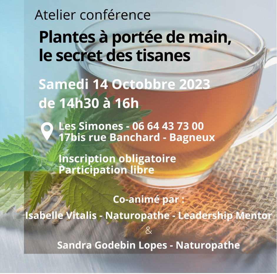 Conférence Atelier « Les plantes à portée de main, le secret des tisanes »